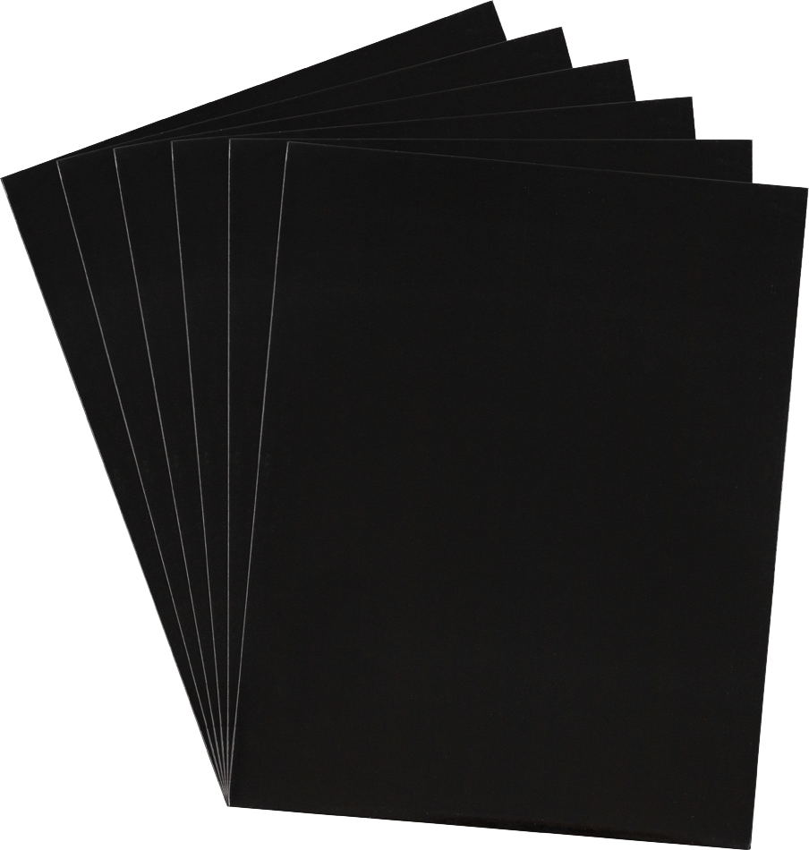 Glossy Black 9 x 12 Standard Folders