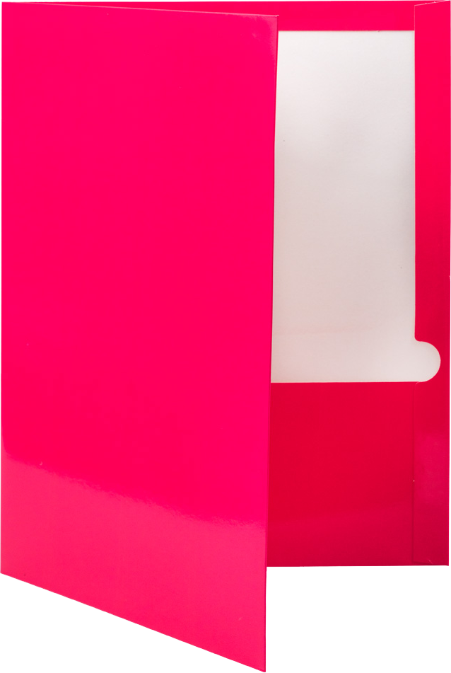 Glossy Hot Pink 9 x 12 Standard Folders