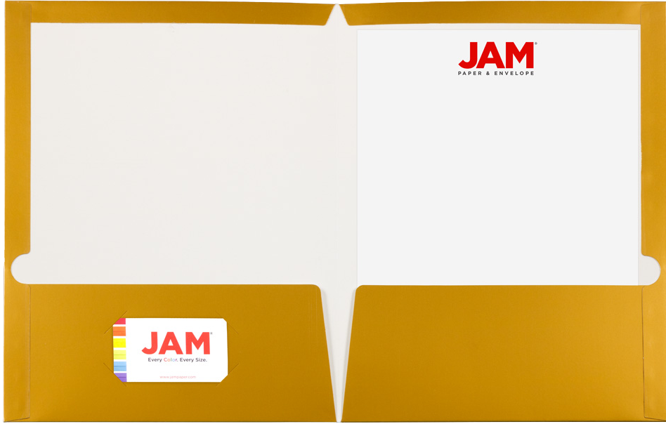 Glossy Gold 9 x 12 Standard Folders