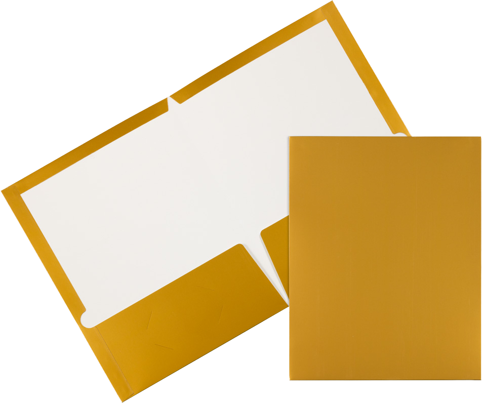 Glossy Gold 9 x 12 Standard Folders