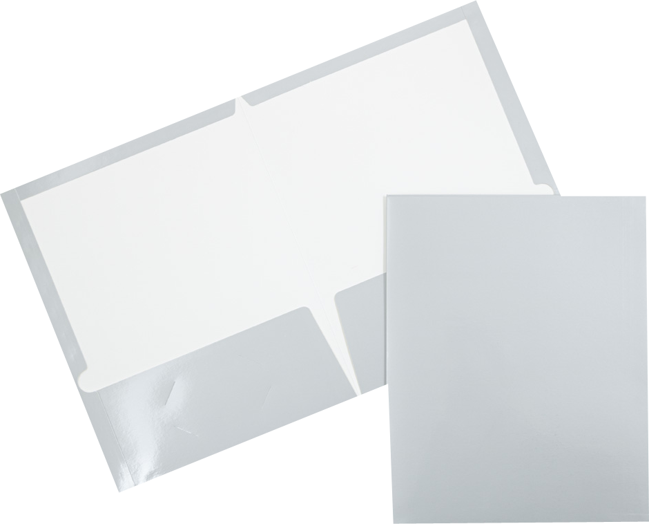 Glossy Silver 9 x 12 Standard Folders
