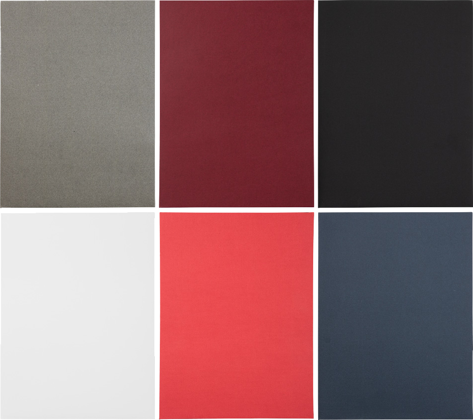Assorted Primary 9 x 12 Linen Folders - 6 Pack