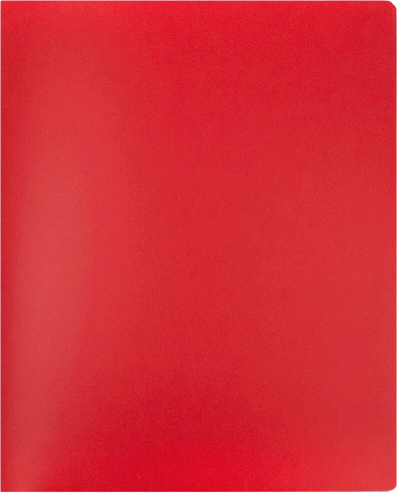 Red 9 x 12 Plastic 6 Pocket Folders