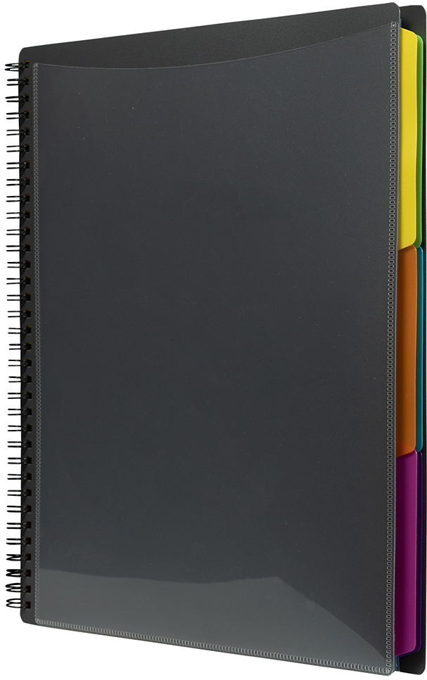 Smoke 9 x 12 Plastic 12 Pocket Folders