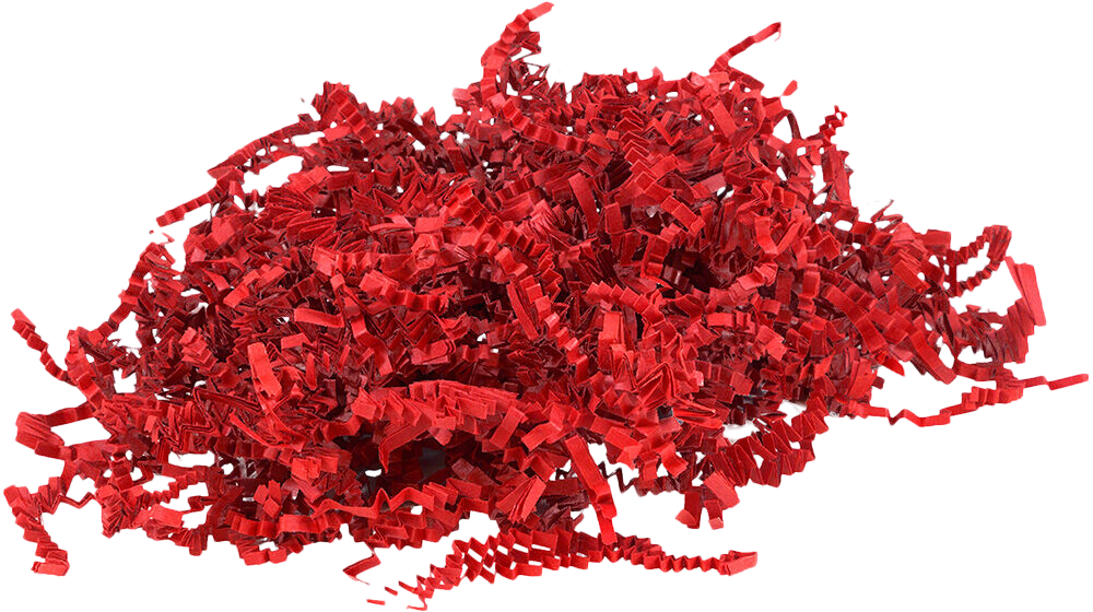 Red Crinkle Cut Shred Tissue Paper - 2oz