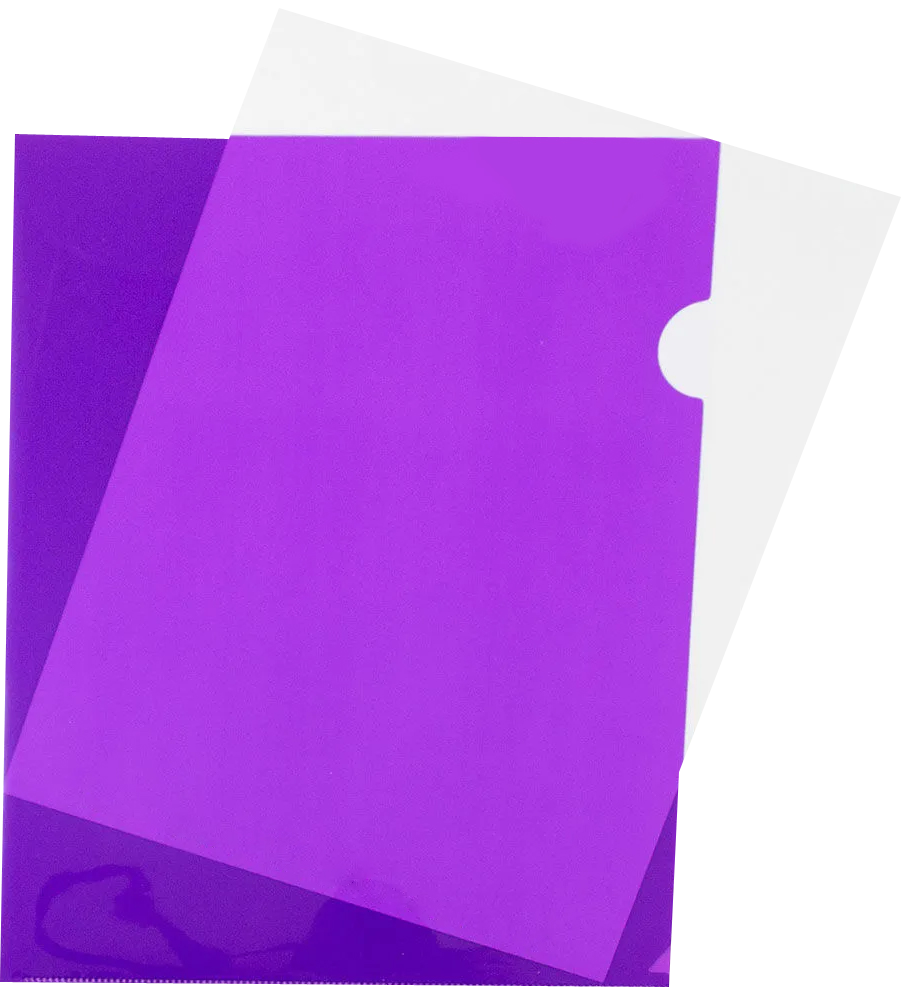 Purple 9 x 11 1/2 Plastic Sleeves