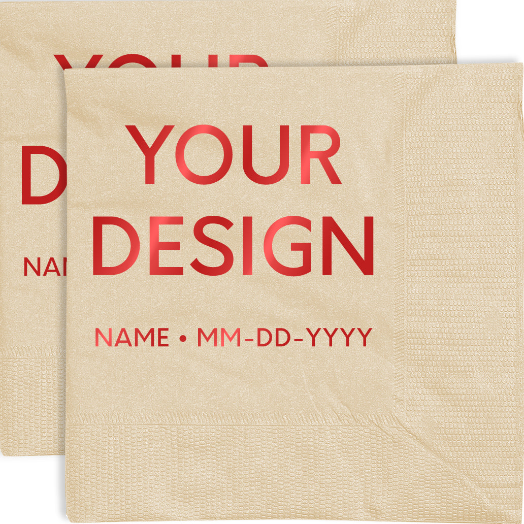 Sand Brown 5 x 5 Beverage Napkins