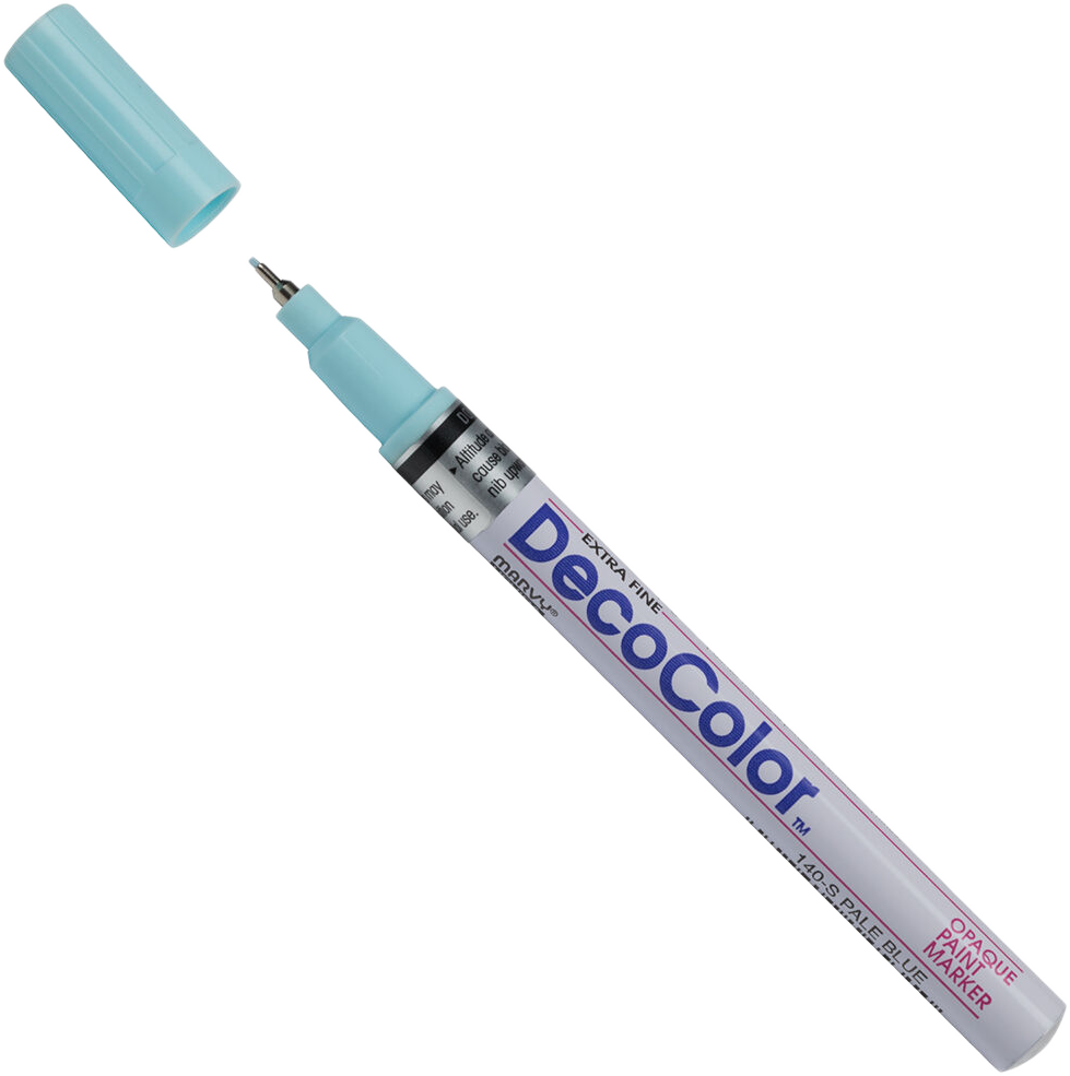Pale Blue Opaque Extra Fine Line Paint Marker