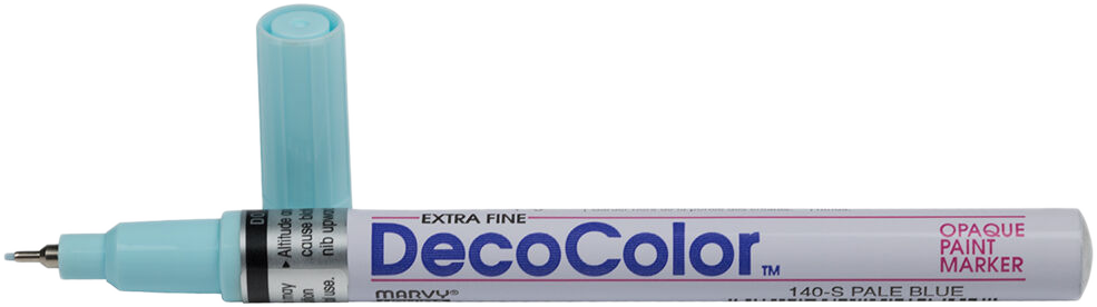 Pale Blue Opaque Extra Fine Line Paint Marker