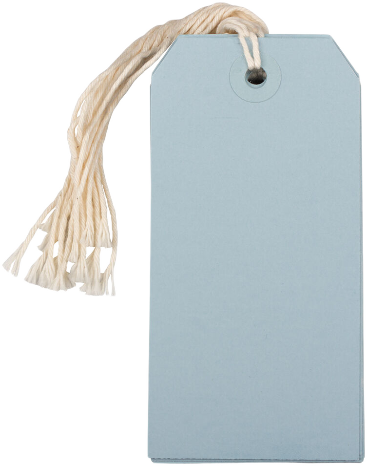 Baby Blue Medium Gift Tags (4 1/4 x 2 3/8) - 10 Pack
