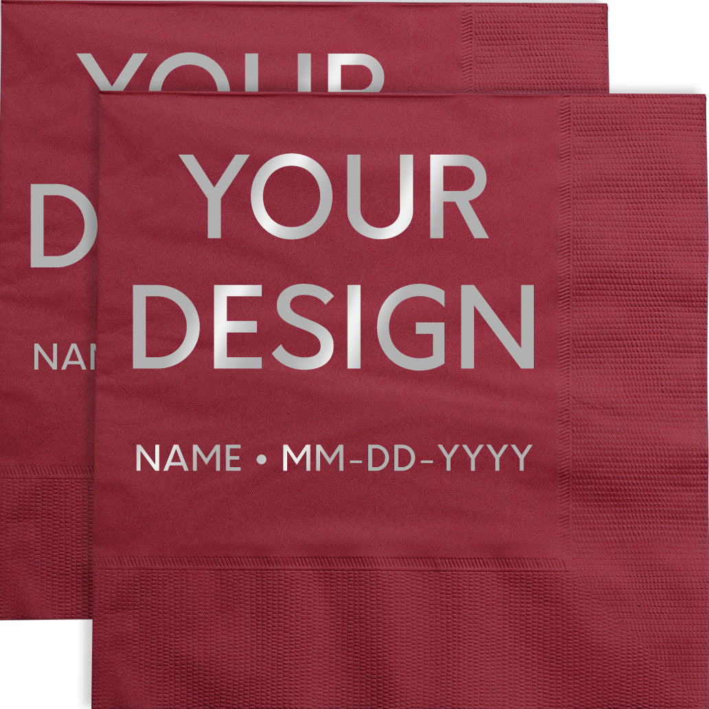 Burgundy Red 6 1/2 x 6 1/2 Lunch Napkins