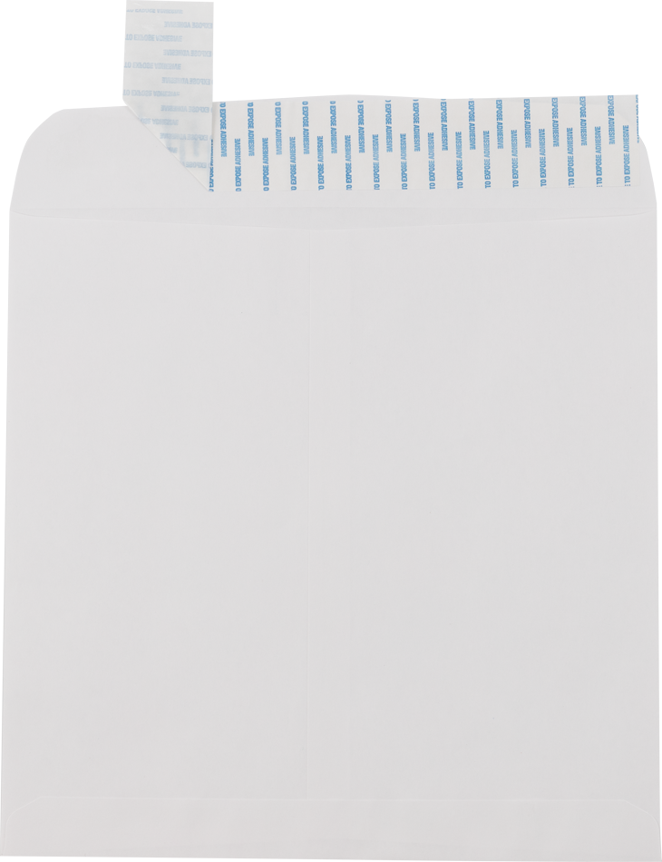 White 28lb 11 1/2 x 11 1/2 Square Envelopes with Peel & Seal
