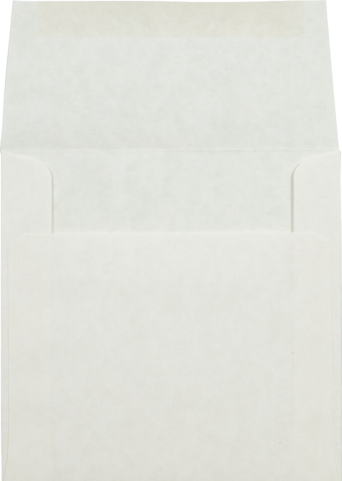 White Parchment 32lb 5 1/8 x 5 1/8 Envelopes