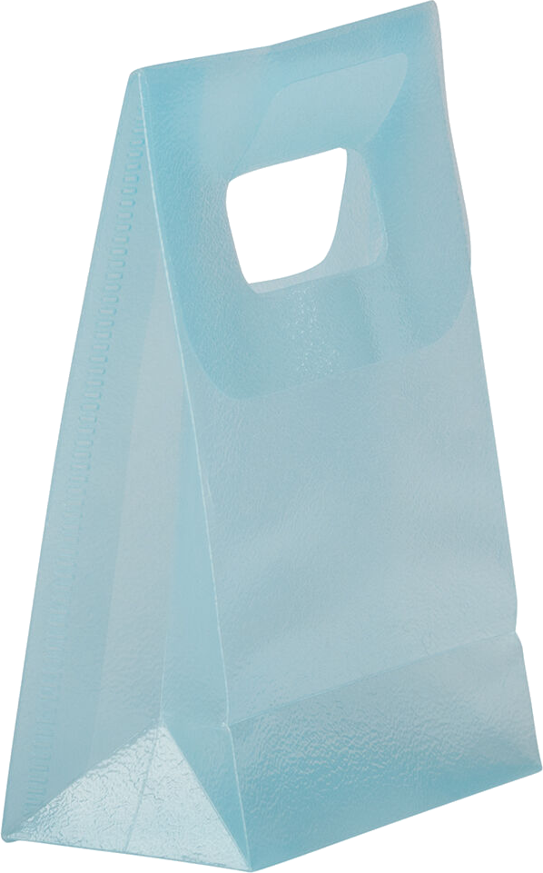 Blue Frosted Small Plastic Lunch Bags (3 x 4 x 1 1/2)