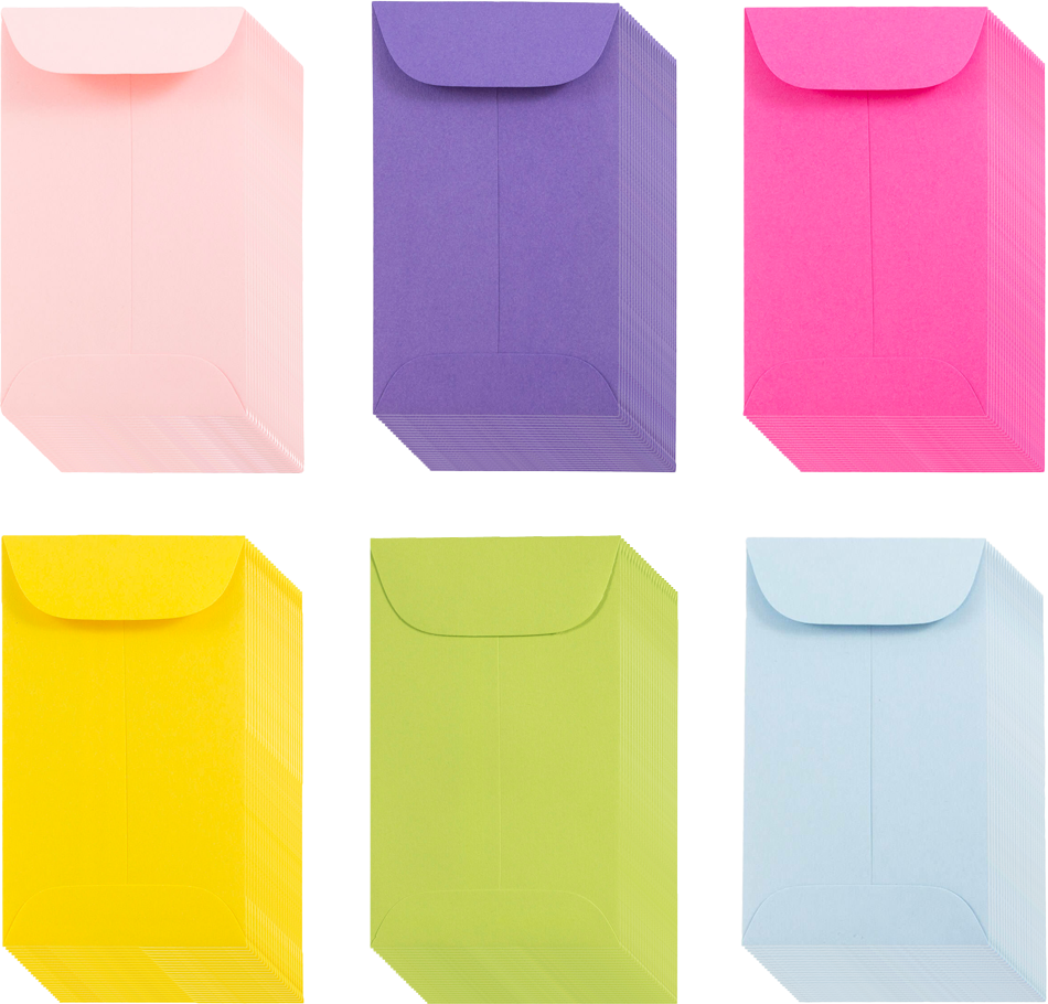 Assorted Fashion #3 Coin Envelope (2 1/4 x 3 1/2) - 150 Pack