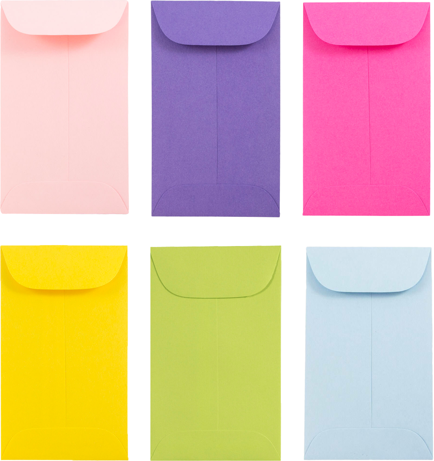 Assorted Fashion #3 Coin Envelope (2 1/4 x 3 1/2) - 150 Pack