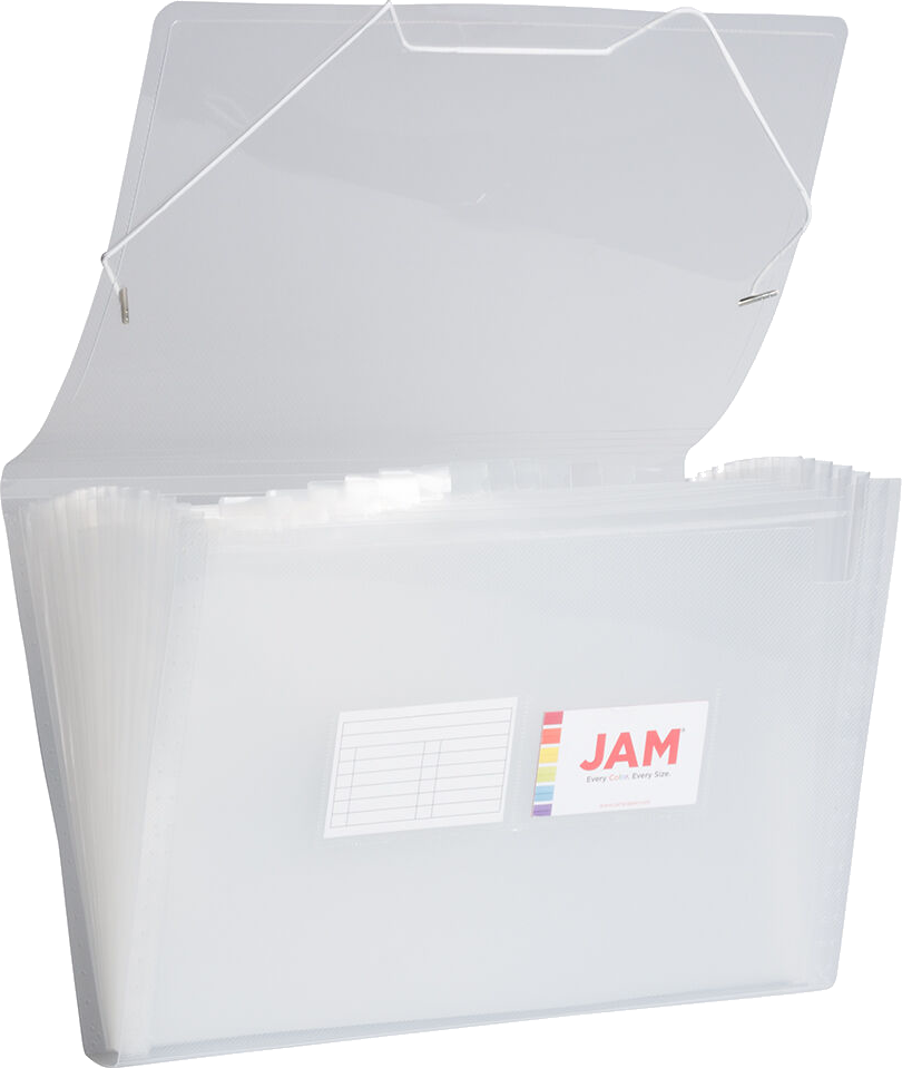 Clear Legal Size 13 Pocket Expanding Files (10 x 15)