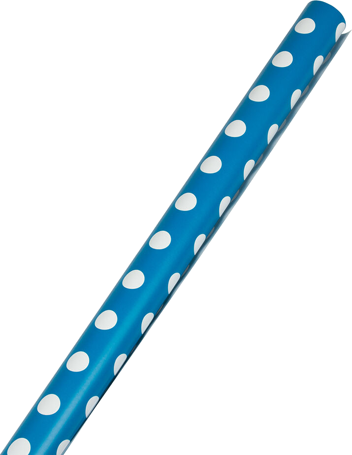 Blue with White Dots Wrapping Paper (25 Sq Ft)