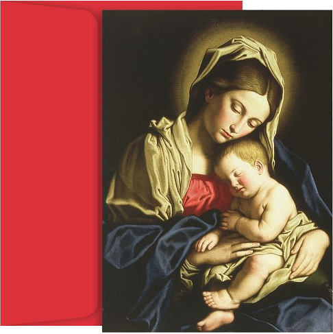 Child At Rest and Madonna Christmas Cards - 16 Pack