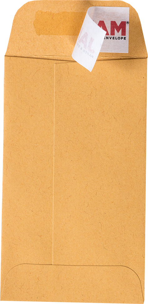 Brown Kraft 28lb #3 Coin Envelopes (2 1/2 x 4 1/4) with Peel & Seal
