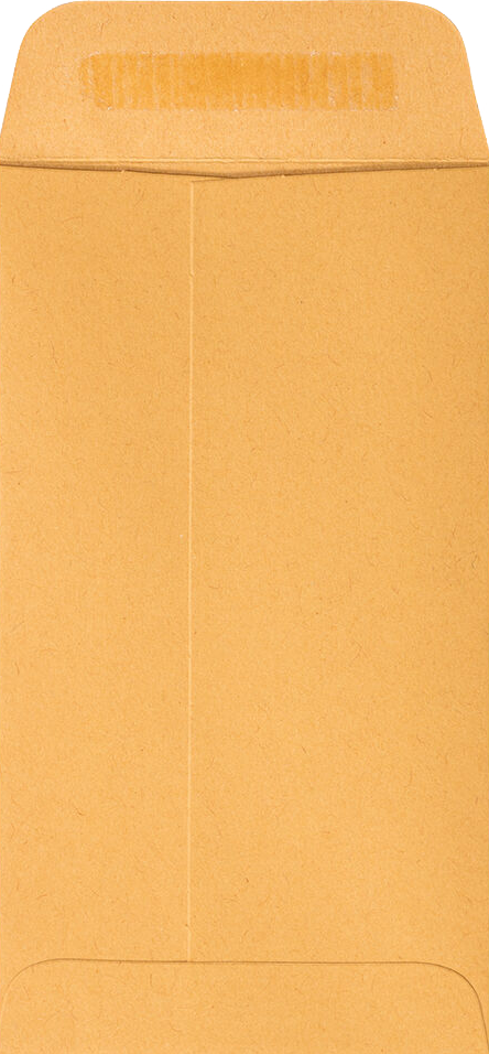 Brown Kraft 28lb #6 Coin Envelopes (3 3/8 x 6) with Peel & Seal
