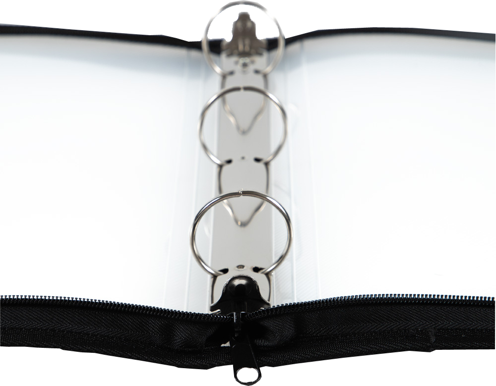 Clear Zipper 1 1/2 Inch 3-Ring Binder with Zipper