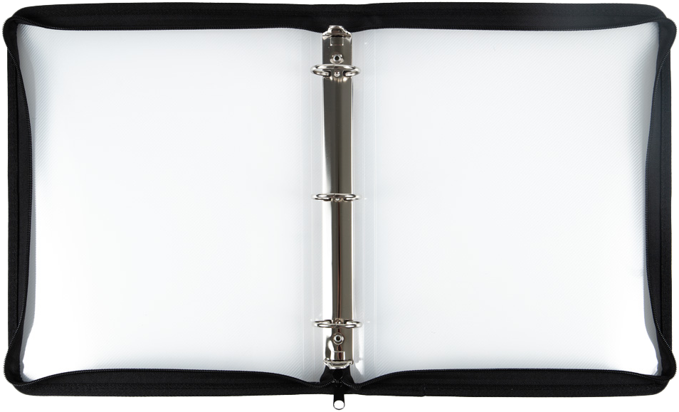Clear Zipper 1 1/2 Inch 3-Ring Binder with Zipper