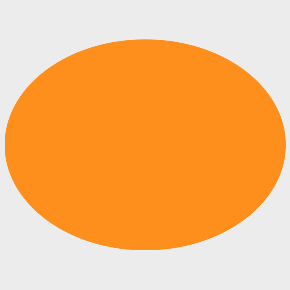 Neon Orange 1 1/2 x 2 Inch Roll of Oval Labels - Bright Adhesive