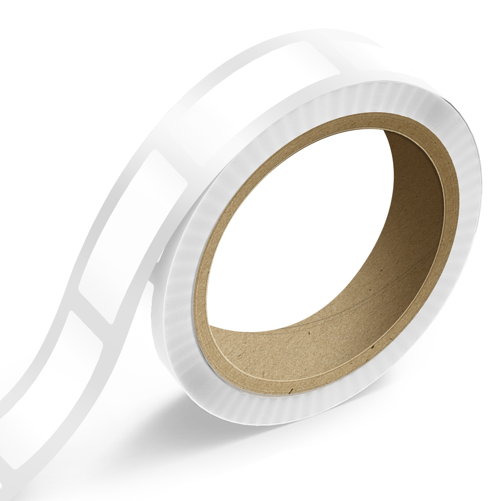 White Glossy 1 1/2 x 5 Inch Roll of Rectangle Labels