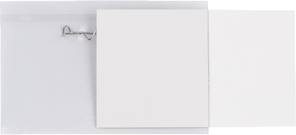 Clear with Pin 3 5/8 x 2 1/4 Classroom Name Tags