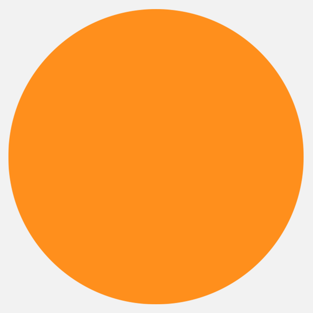 Neon Orange 1 1/2 Inch Roll of Circular Round Labels - Bright Adhesive