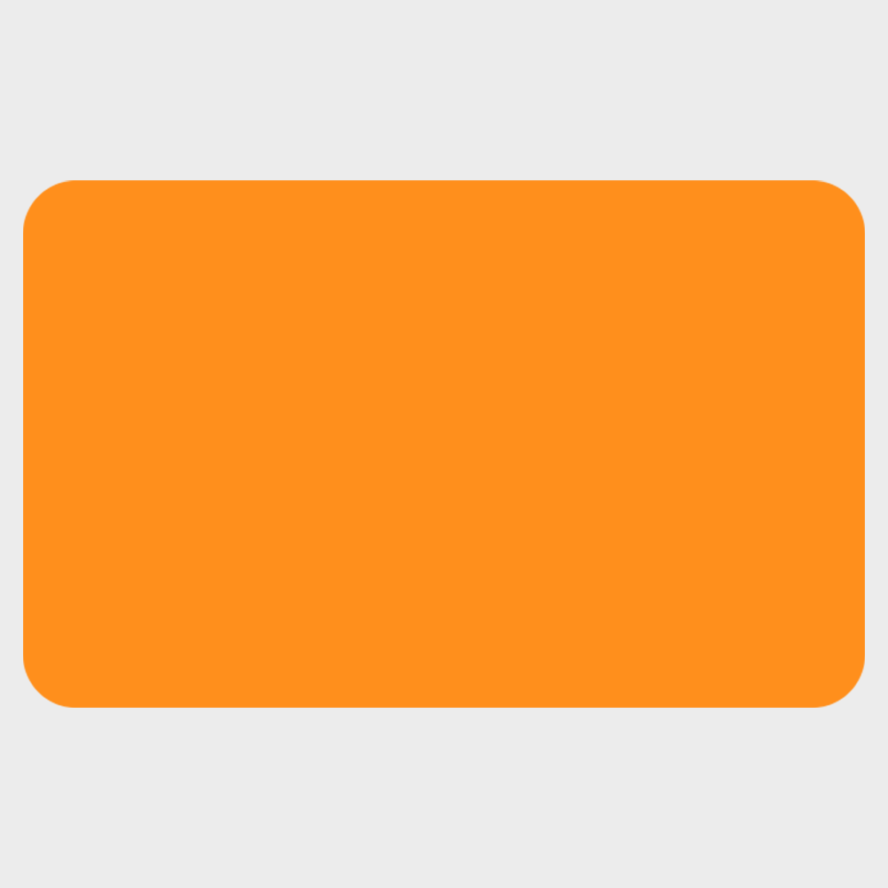 Neon Orange 1 1/4 x 2 Inch Roll of Rectangle Labels - Bright Adhesive
