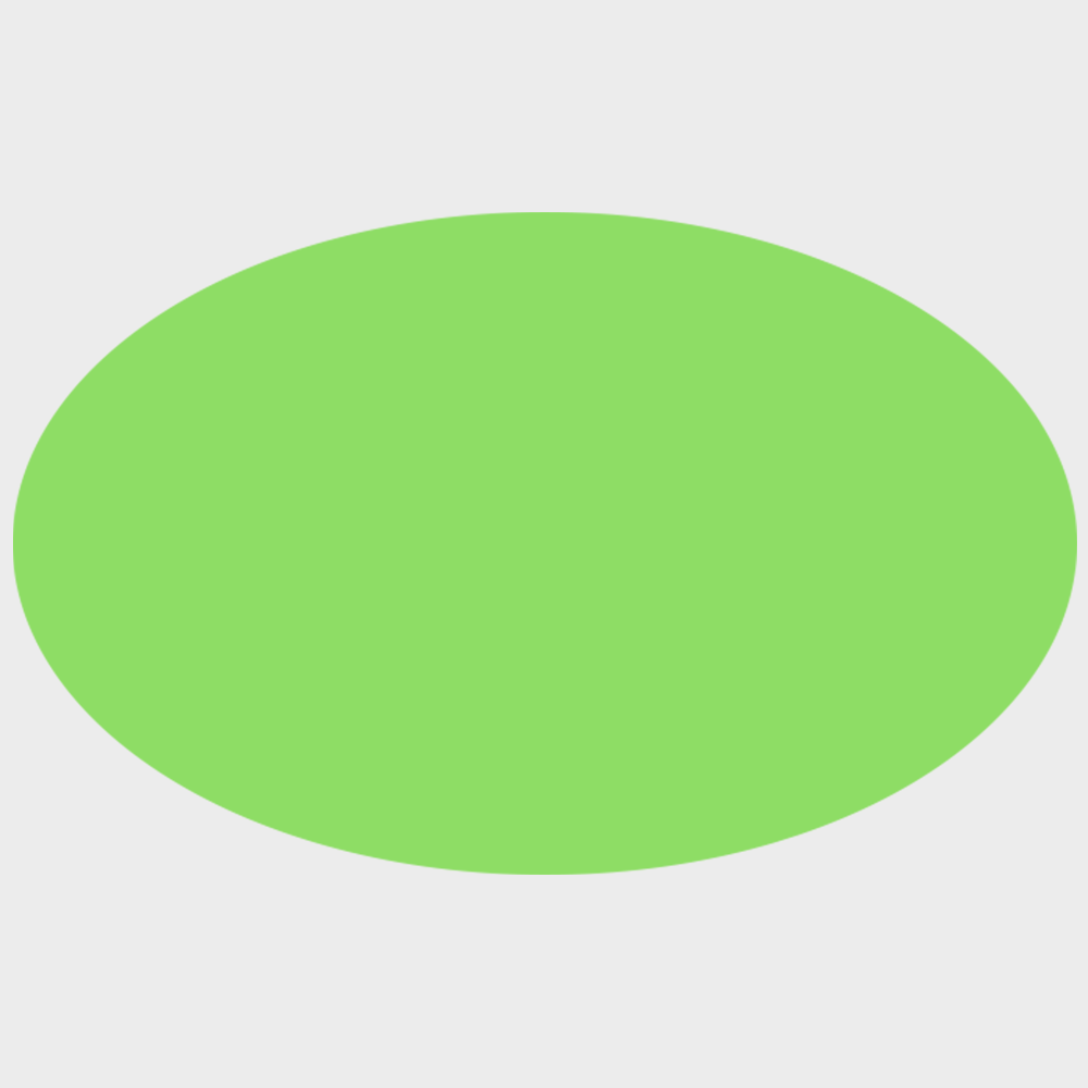Neon Green 1 1/4 x 2 Inch Roll of Oval Labels - Bright Adhesive