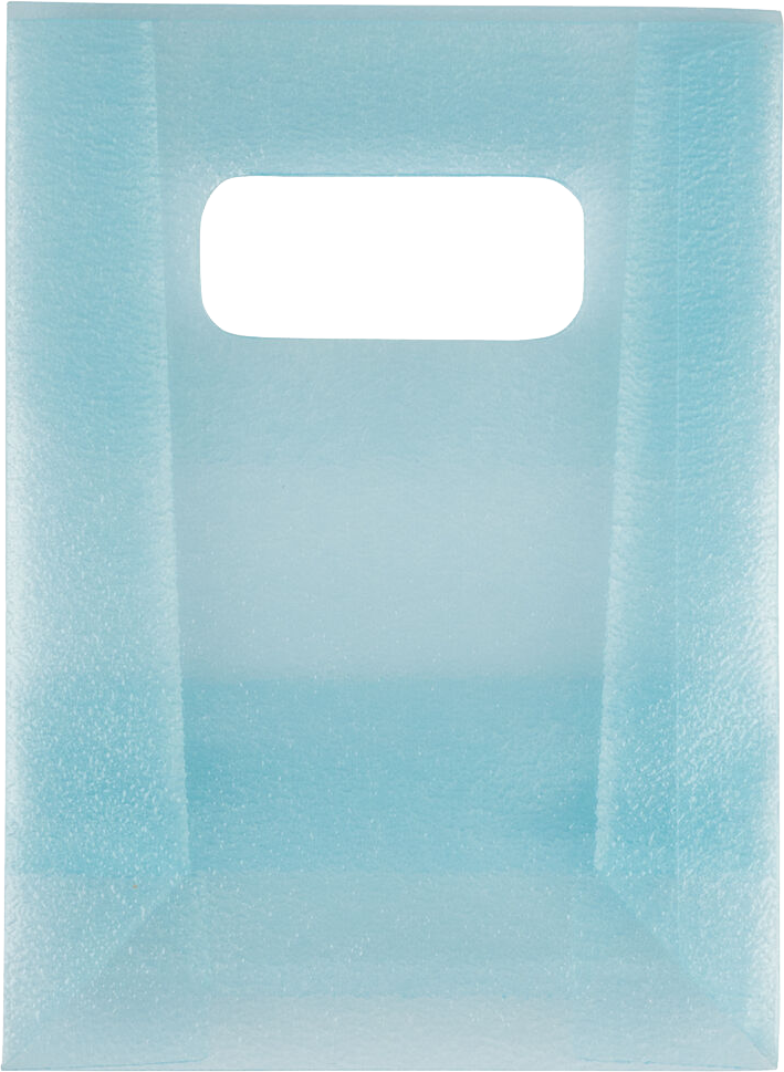 Blue Frosted Small Plastic Lunch Bags (3 x 4 x 1 1/2)