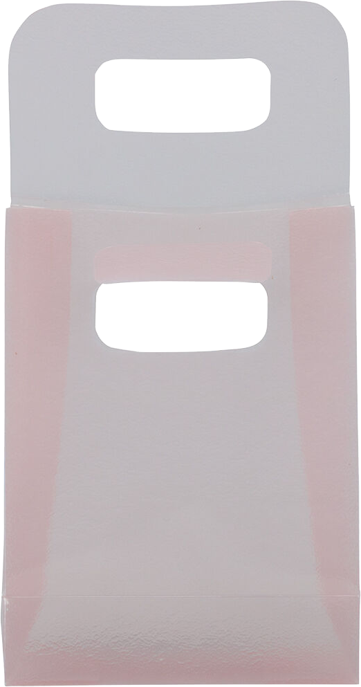 Pink Frosted Small Plastic Lunch Bags (3 x 4 x 1 1/2)