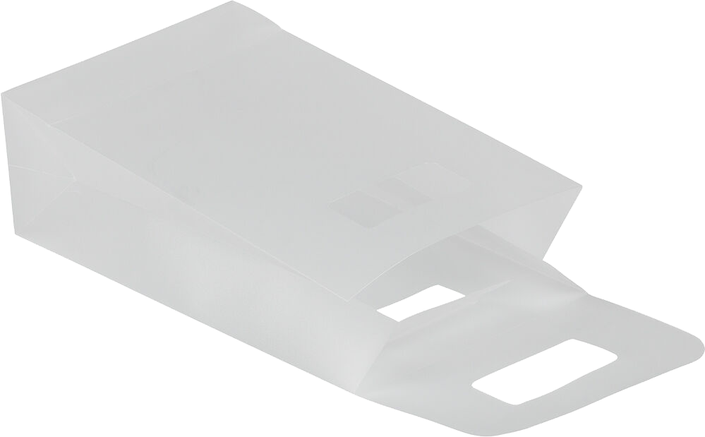 Clear Frosted Medium Plastic Lunch Bags (4 3/4 x 8 1/4 x 2 1/2)