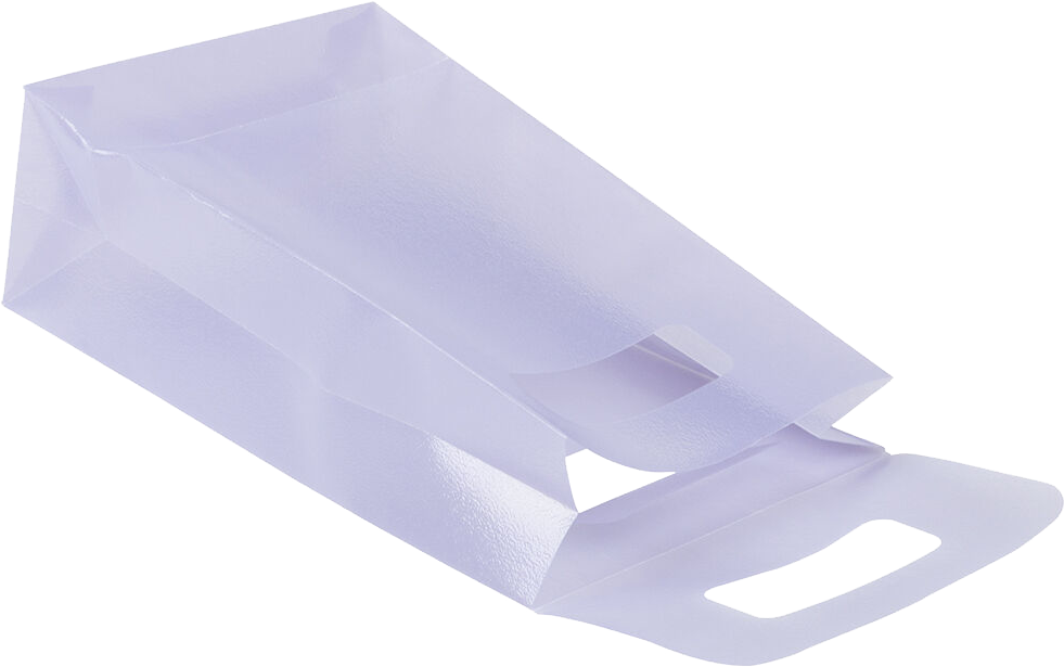 Purple Frosted Medium Plastic Lunch Bags (4 3/4 x 8 1/4 x 2 1/2)
