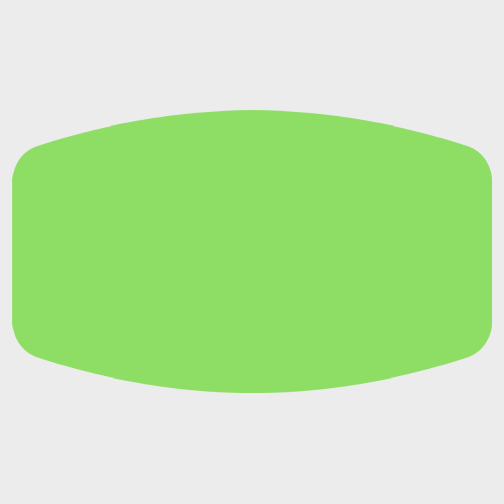 Neon Green 1 1/8 x 2 Inch Roll of Rectangle Labels - Bright Adhesive