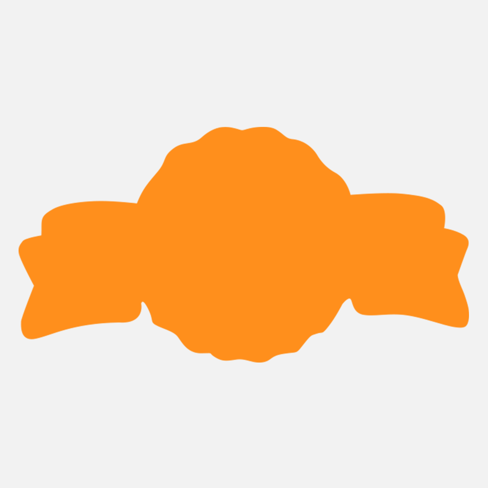 Neon Orange 1 3/8 x 2 5/8 Inch Roll of Anniversary Seal Shaped Labels - Scrapbook Bright Adhesive