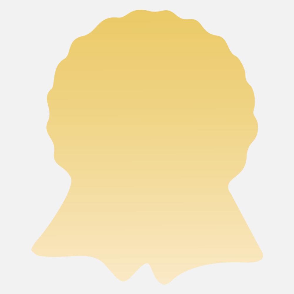 Gold Foil 1 5/8 x 2 Inch Roll of Ribbon Shaped Labels - Prize Support Awareness Durable with Metallic Finish