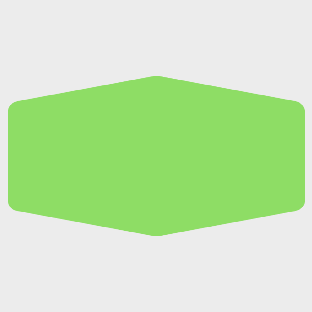 Neon Green 1 7/8 x 3 15/32 Inch Roll of Marquis Shaped Labels - Bottle Favors Bright Adhesive