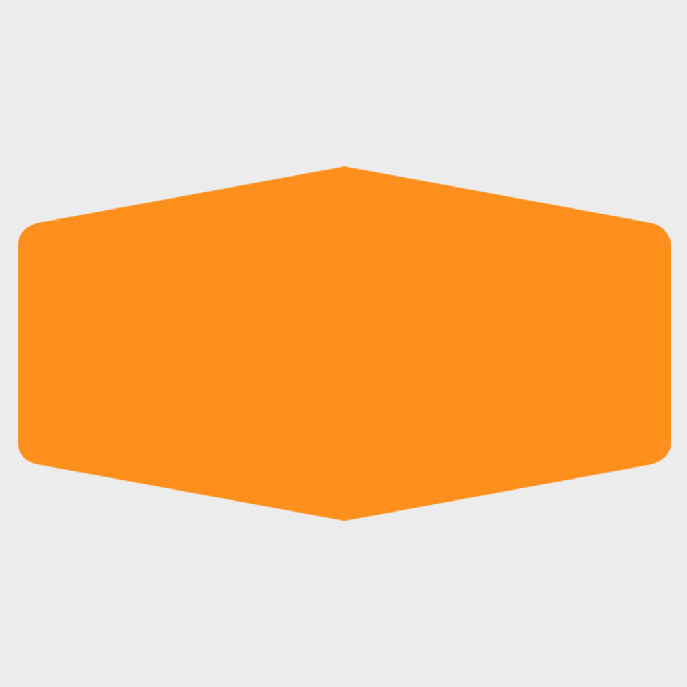 Neon Orange 1 7/8 x 3 15/32 Inch Roll of Marquis Shaped Labels - Bottle Favors Bright Adhesive