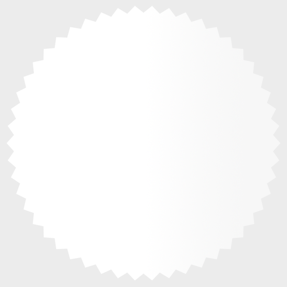 White Glossy 1 7/8 Inch Roll of Burst Shaped Labels - Sales Certificate