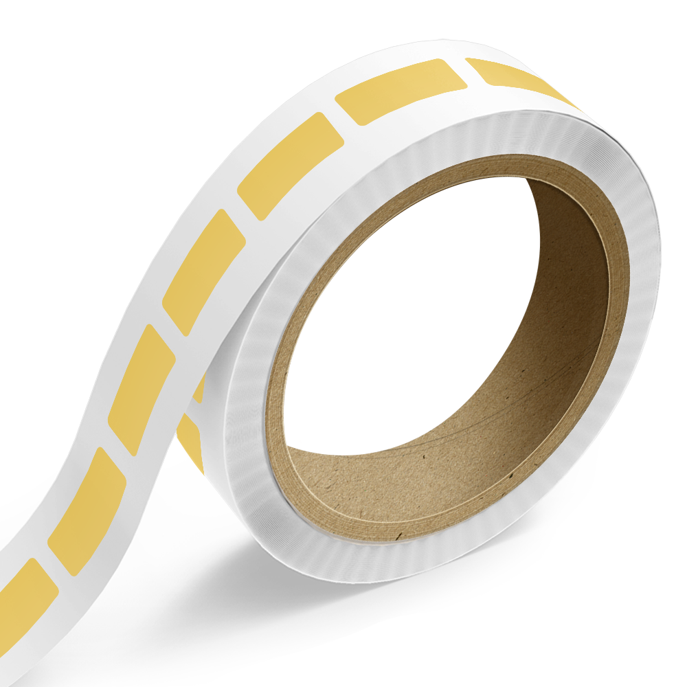 Gold Foil 1 x 2 1/2 Inch Roll of Rectangle Labels - Durable with Metallic Finish