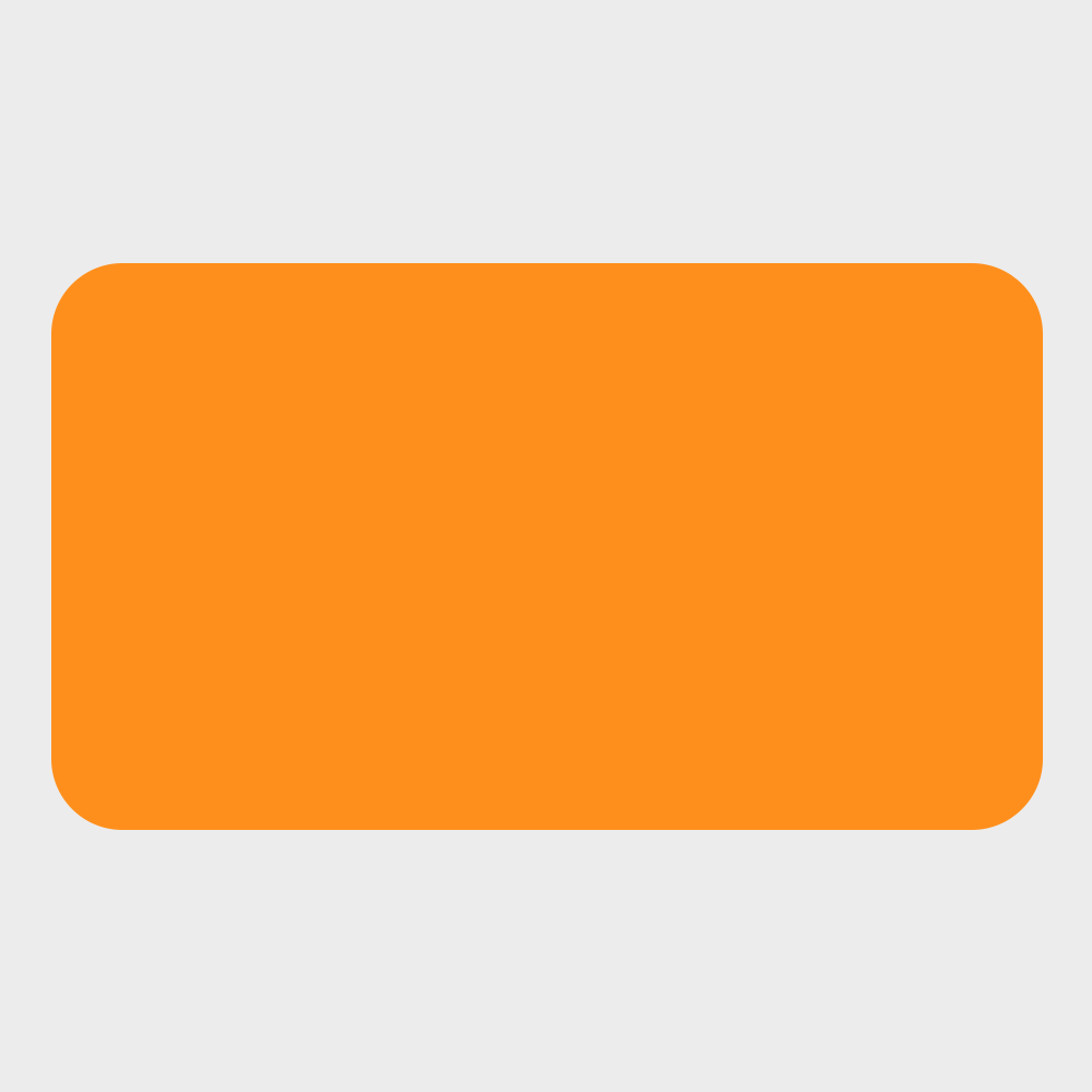 Neon Orange 1 x 1 3/4 Inch Roll of Rectangle Labels - Bright Adhesive