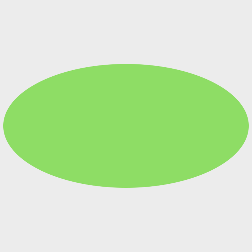 Neon Green 1 x 2 Inch Roll of Oval Labels - Bright Adhesive