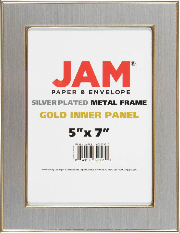 Silver with Gold 5 x 7 Picture Frame