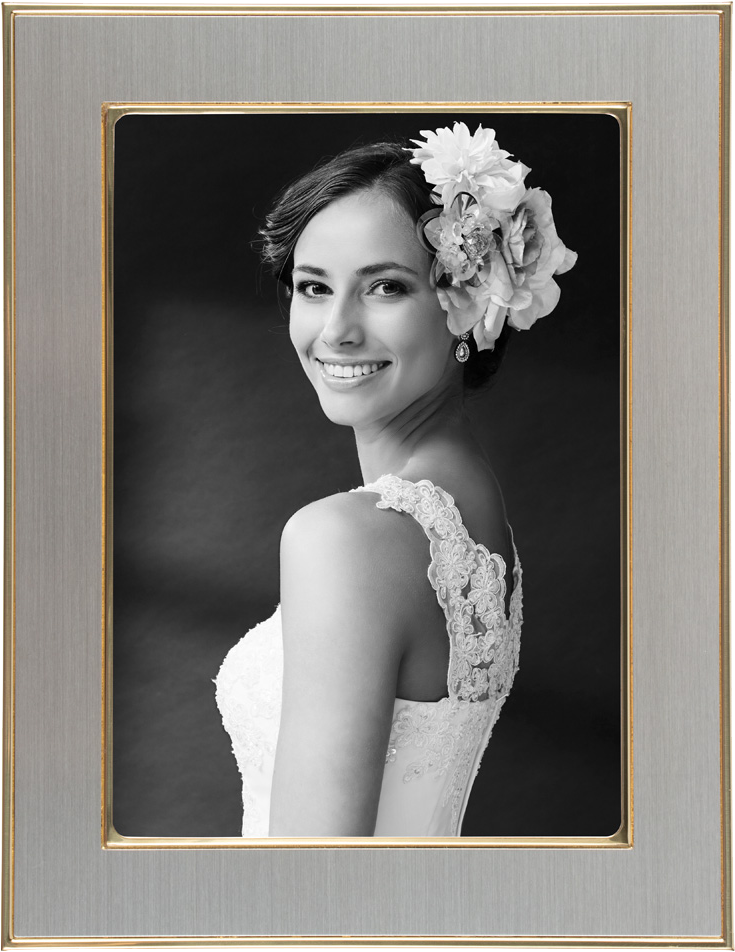 Silver with Gold 5 x 7 Picture Frame