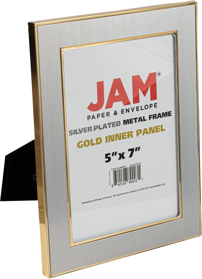 Silver with Gold 5 x 7 Picture Frame