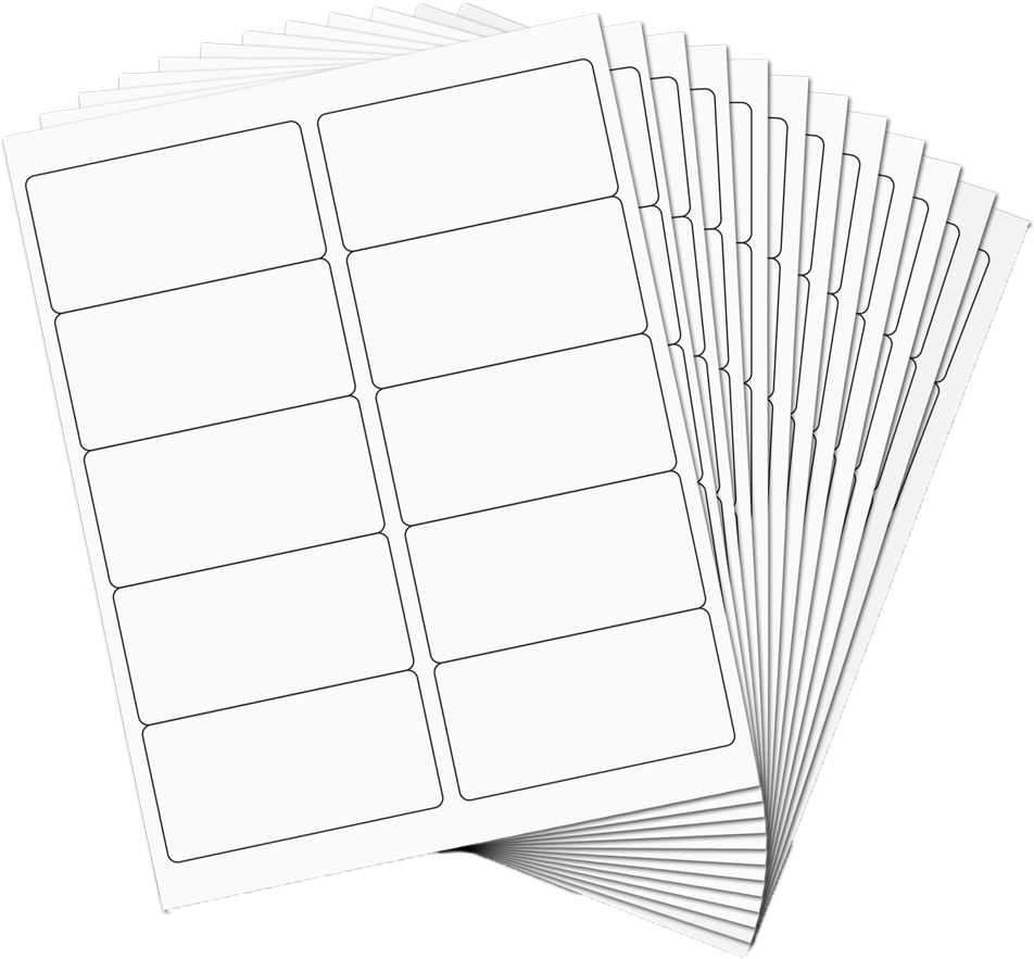 White 2 x 4 Address Labels